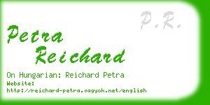 petra reichard business card